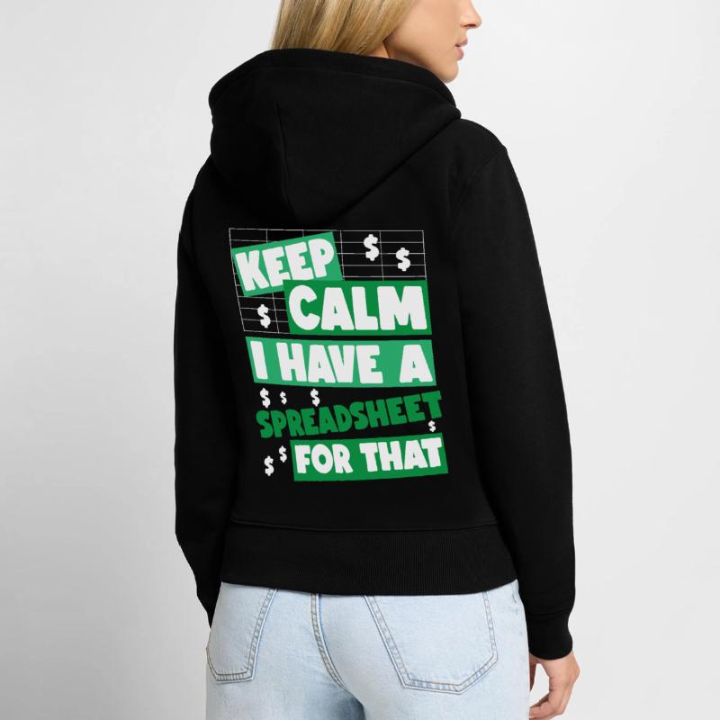 Comptable Comptable Comptable Sweat à capuche zippé Premium bio Femme