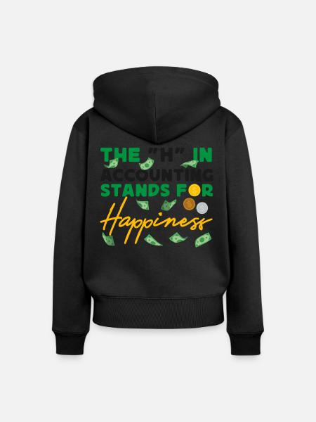 Accountant Bookkeeper Accounting - Frauen Premium Bio Zip Hoodie - Schwarz