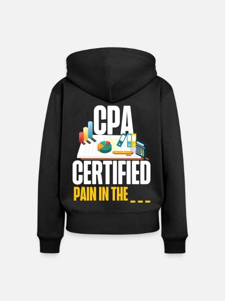 Accountant Bookkeeper Accounting - Frauen Premium Bio Zip Hoodie - Schwarz
