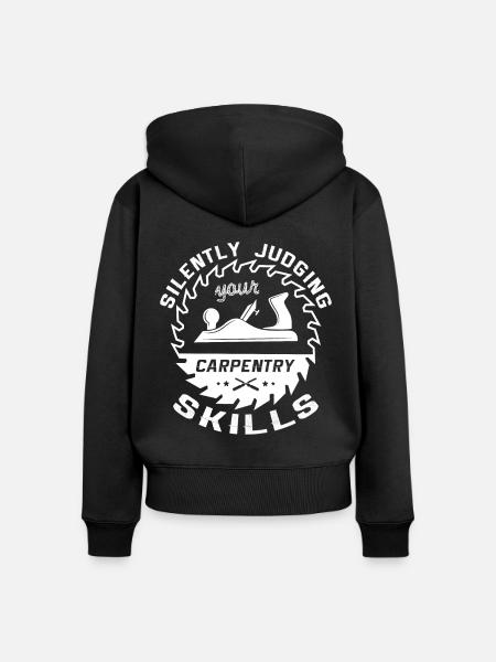 Stillschweigende Beurteilung Ihrer - Frauen Premium Bio Zip Hoodie - Schwarz