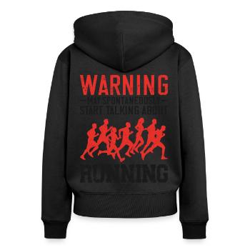 Running Runner Half Marathon - Women's Premium Organic Zip Hoodie - black - Back - Julia (174cm)