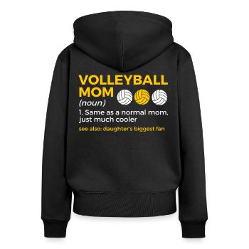 Volleyball Spieler Geschenk - Frauen Premium Bio Zip Hoodie - Schwarz - Hinten - Julia (174cm)