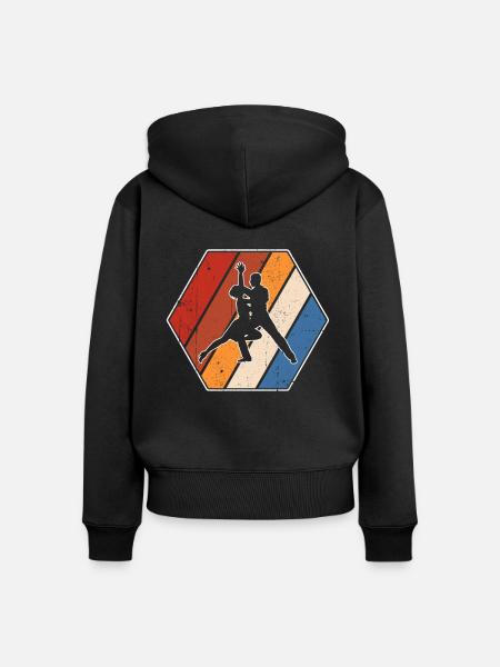 Tanzen Retro - Frauen Premium Bio Zip Hoodie - Schwarz