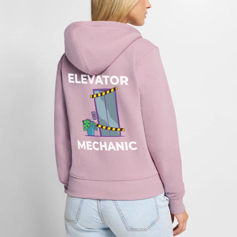 Elevator Elevator Technician Elevator Elevator Women's Premium Organic Zip Hoodie