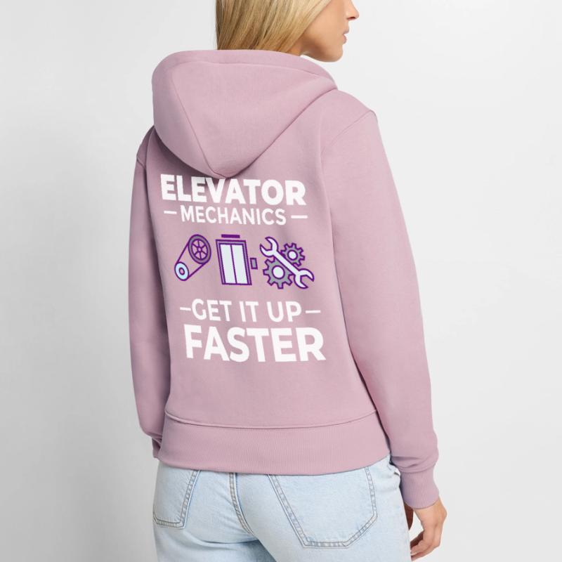 Elevator Elevator Technician Elevator Elevator Women's Premium Organic Zip Hoodie