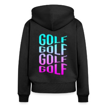 golfe - Sweat à capuche zippé Premium bio Femme - noir - Dos - Julia (174cm)