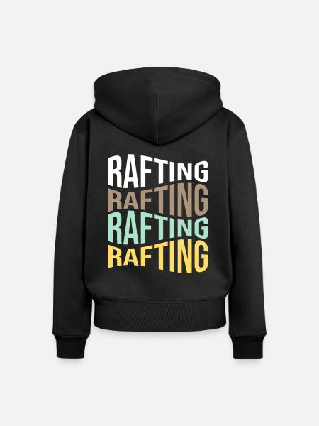 rafting - Frauen Premium Bio Zip Hoodie - Schwarz