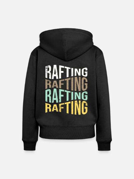 rafting - Frauen Premium Bio Zip Hoodie - Schwarz