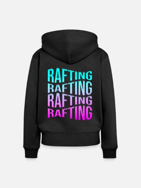 rafting - Frauen Premium Bio Zip Hoodie - Schwarz