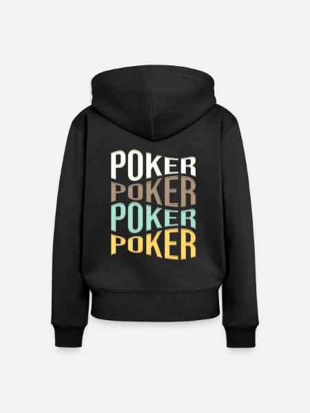 poker - Frauen Premium Bio Zip Hoodie - Schwarz