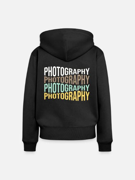 Fotografie - Frauen Premium Bio Zip Hoodie - Schwarz