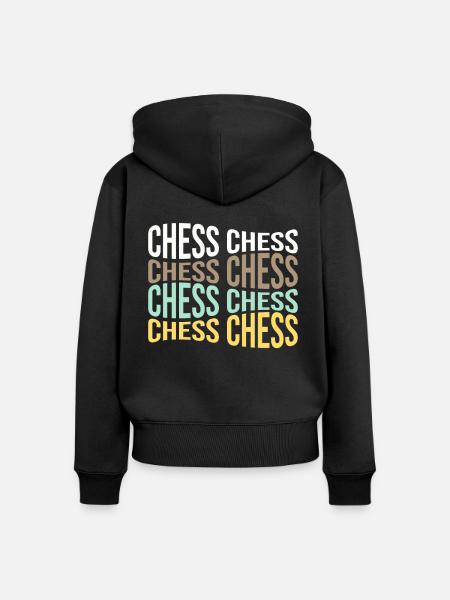 Schach - Frauen Premium Bio Zip Hoodie - Schwarz