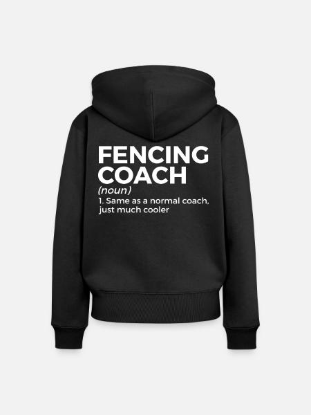 Fechten Degen Fechtduell Geschenkidee - Frauen Premium Bio Zip Hoodie - Schwarz