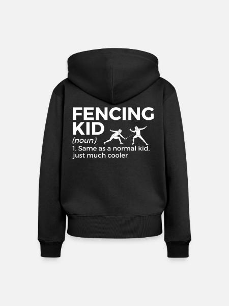 Fechten Degen Fechtduell Geschenkidee - Frauen Premium Bio Zip Hoodie - Schwarz