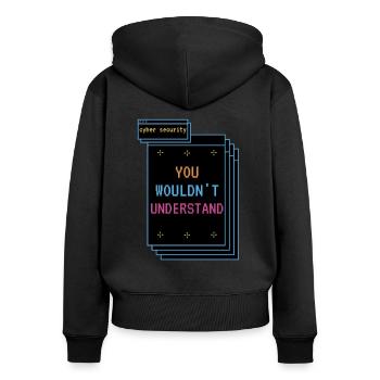 Cybersecurity - IT Security Computer Scientist - Women's Premium Organic Zip Hoodie - black - Back - Julia (174cm)
