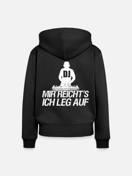 DJ Auftritt Auflegen - Frauen Premium Bio Zip Hoodie - Schwarz