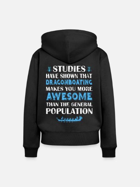 Drachenbootrennen Festival Drachenboot - Frauen Premium Bio Zip Hoodie - Schwarz
