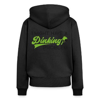 Pickleball Pun I Might Have A - Women's Premium Organic Zip Hoodie - black - Back - Julia (174cm)