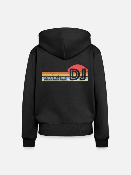 DJ Auftritt Auflegen - Frauen Premium Bio Zip Hoodie - Schwarz