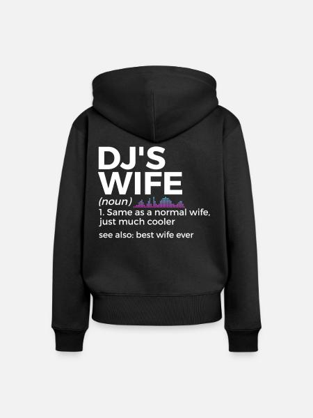 DJ Auftritt Auflegen - Frauen Premium Bio Zip Hoodie - Schwarz