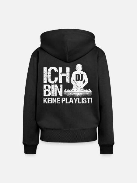 DJ Auftritt Auflegen - Frauen Premium Bio Zip Hoodie - Schwarz