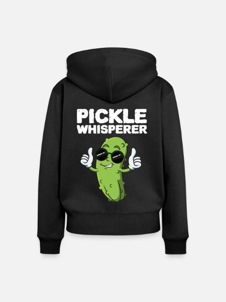 Pickle Whisperer - Frauen Premium Bio Zip Hoodie - Schwarz