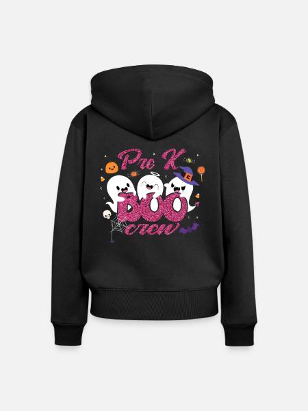 Pre K Boo Crew - Frauen Premium Bio Zip Hoodie - Schwarz