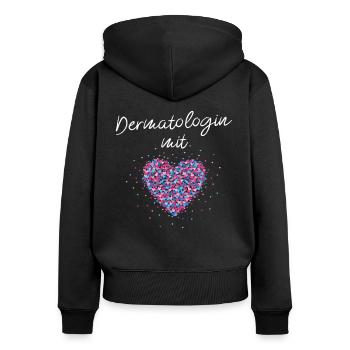 Dermatologist with Cardiac Dermatology Dermatologists - Women's Premium Organic Zip Hoodie - black - Back - Julia (174cm)