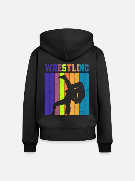 Wrestling - Frauen Premium Bio Zip Hoodie - Schwarz