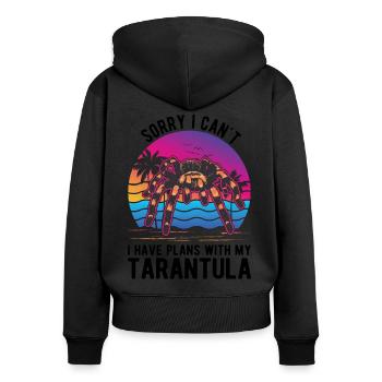 Tarantula Spider Tarantula - Women's Premium Organic Zip Hoodie - black - Back - Julia (174cm)