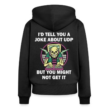 Cybersecurity - IT Security Computer Scientist - Women's Premium Organic Zip Hoodie - black - Back - Julia (174cm)