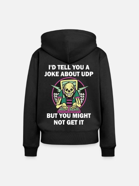 Cybersecurity - IT-Sicherheit Informatiker - Frauen Premium Bio Zip Hoodie - Schwarz