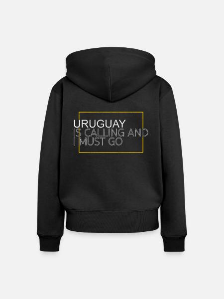 Uruguay Spruch - Frauen Premium Bio Zip Hoodie - Schwarz