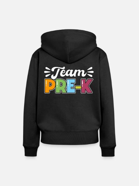 Team Pre K - Frauen Premium Bio Zip Hoodie - Schwarz