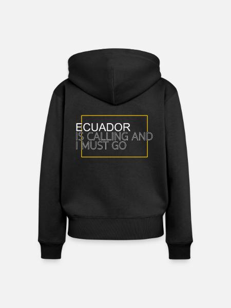 Ecuador Spruch - Frauen Premium Bio Zip Hoodie - Schwarz