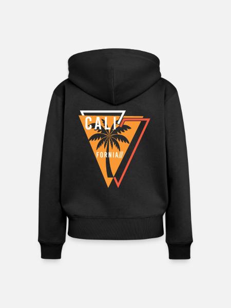 California - Frauen Premium Bio Zip Hoodie - Schwarz
