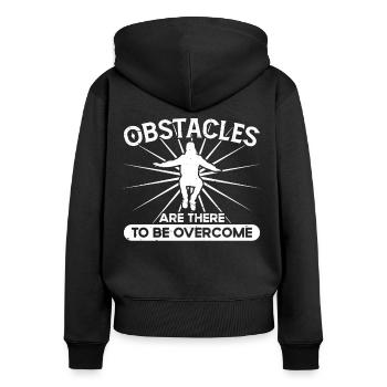 Les obstacles du parkour doivent être surmontés en freerunning - Sweat à capuche zippé Premium bio Femme - noir - Dos - Julia (174cm)