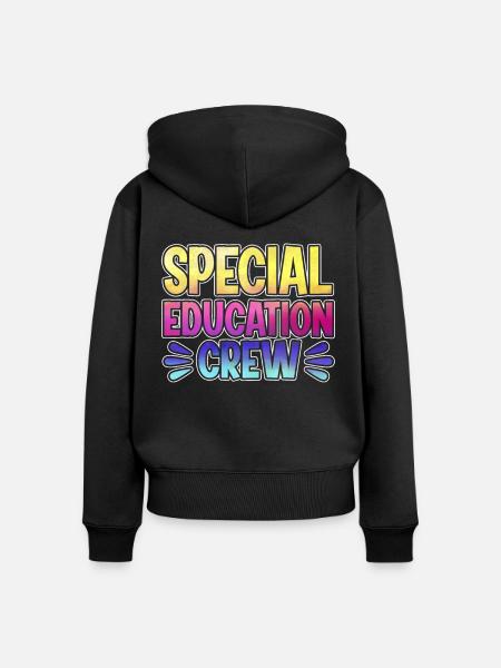 Special Education Crew - Frauen Premium Bio Zip Hoodie - Schwarz