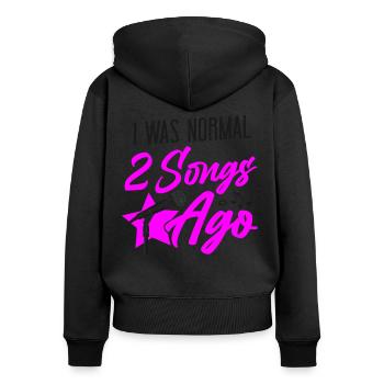 Karaoke Singer I Was Normal 2 - Frauen Premium Bio Zip Hoodie - Schwarz - Hinten - Julia (174cm)