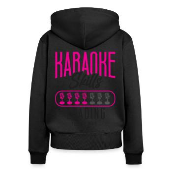Karaoke Singer Karaoke Skills - Frauen Premium Bio Zip Hoodie - Schwarz - Hinten - Julia (174cm)