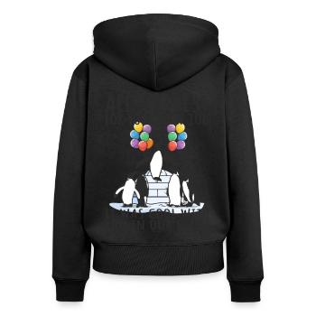 Job Change New Job Farewell Farewell Gift - Women's Premium Organic Zip Hoodie - black - Back - Julia (174cm)