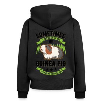 Guinea Pig Gift Guinea Pig - Women's Premium Organic Zip Hoodie - black - Back - Julia (174cm)