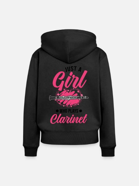 Klarinette Mädchen Klarinettistin - Frauen Premium Bio Zip Hoodie -