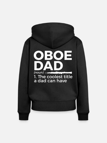 Oboe Musiker - Frauen Premium Bio Zip Hoodie - Schwarz
