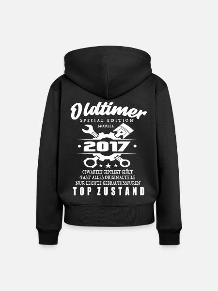 Oldtimer Special Edition Modell 2017 - Frauen Premium Bio Zip Hoodie - Schwarz