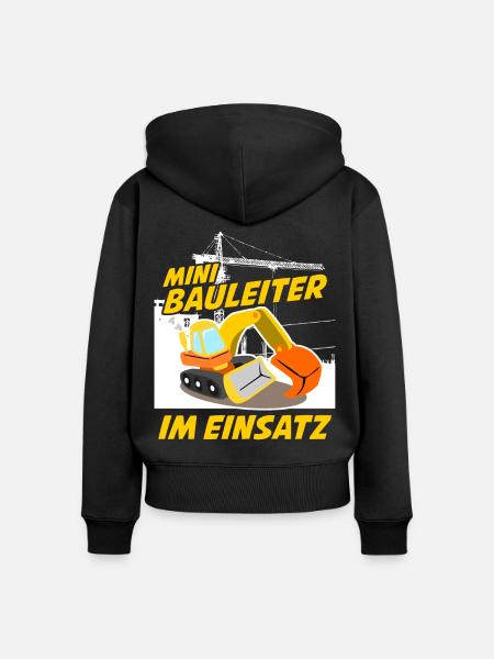 Bagger Bauleiter Baustelle Baggerfahrer - Frauen Premium Bio Zip Hoodie - Schwarz