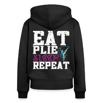 Ballet Tänzerin Ballett Tanzen - Frauen Premium Bio Zip Hoodie - Schwarz - Hinten - Julia (174cm)