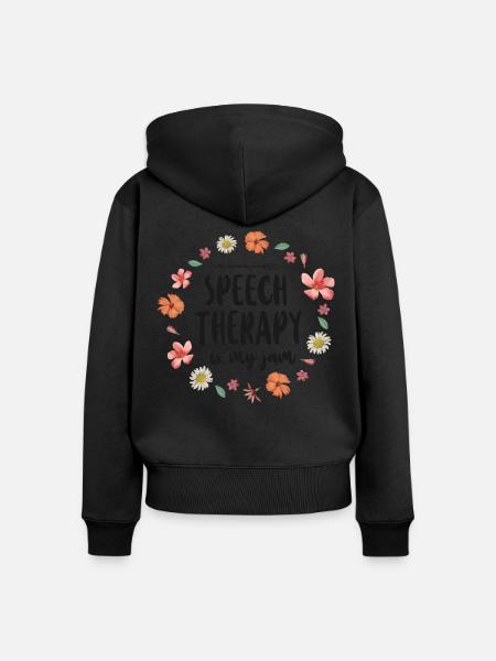 Speech Therapist Therapy Assistant - Frauen Premium Bio Zip Hoodie - Schwarz
