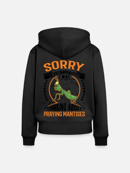 Gottesanbeterin Mantis Fangschrecke - Frauen Premium Bio Zip Hoodie - 