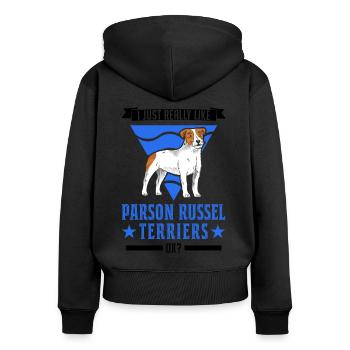 Parson Russell Terrier Owner - Women's Premium Organic Zip Hoodie - black - Back - Julia (174cm)